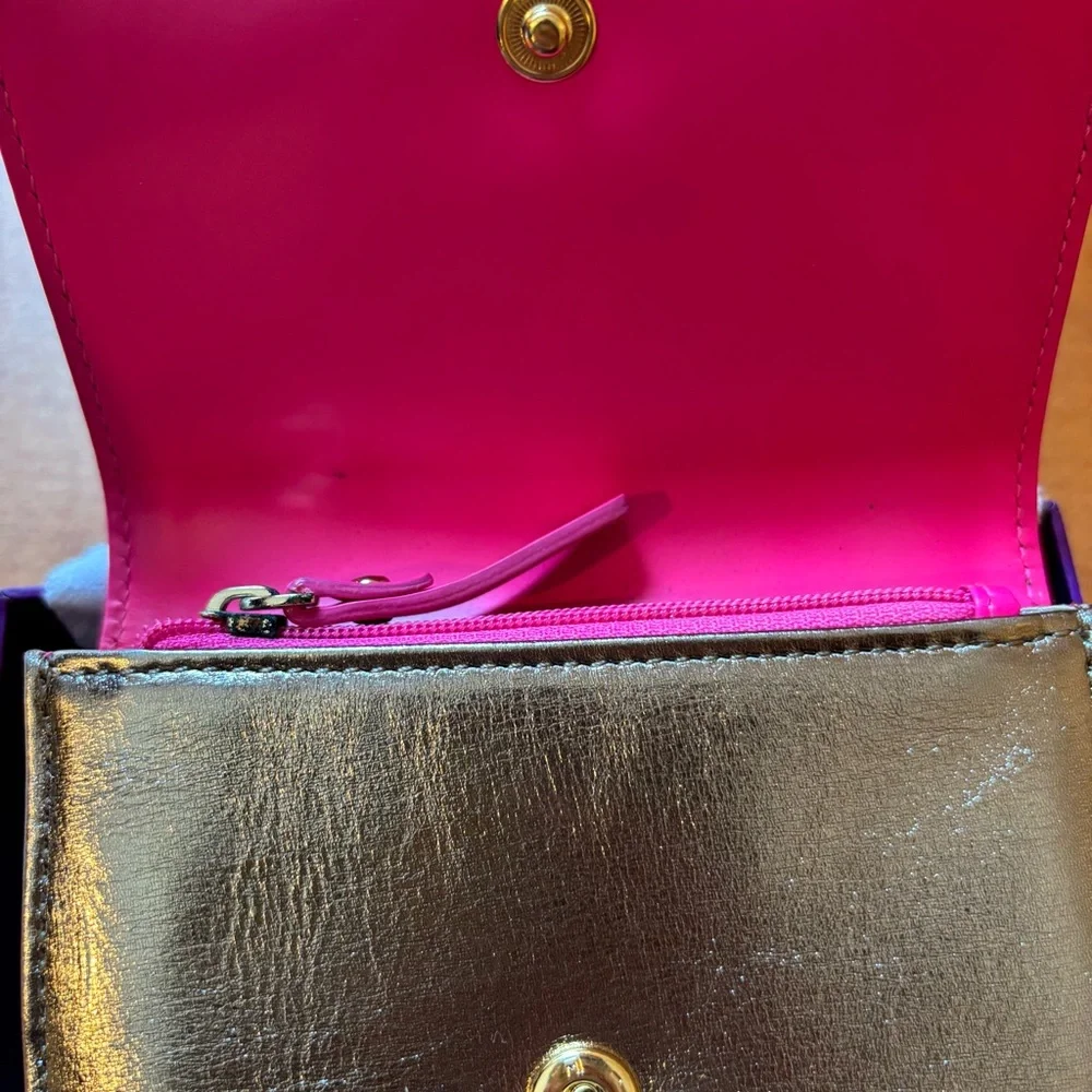 Kate Spade Metallic Gold Wallet Trifold NWOT - Picture 3 of 13